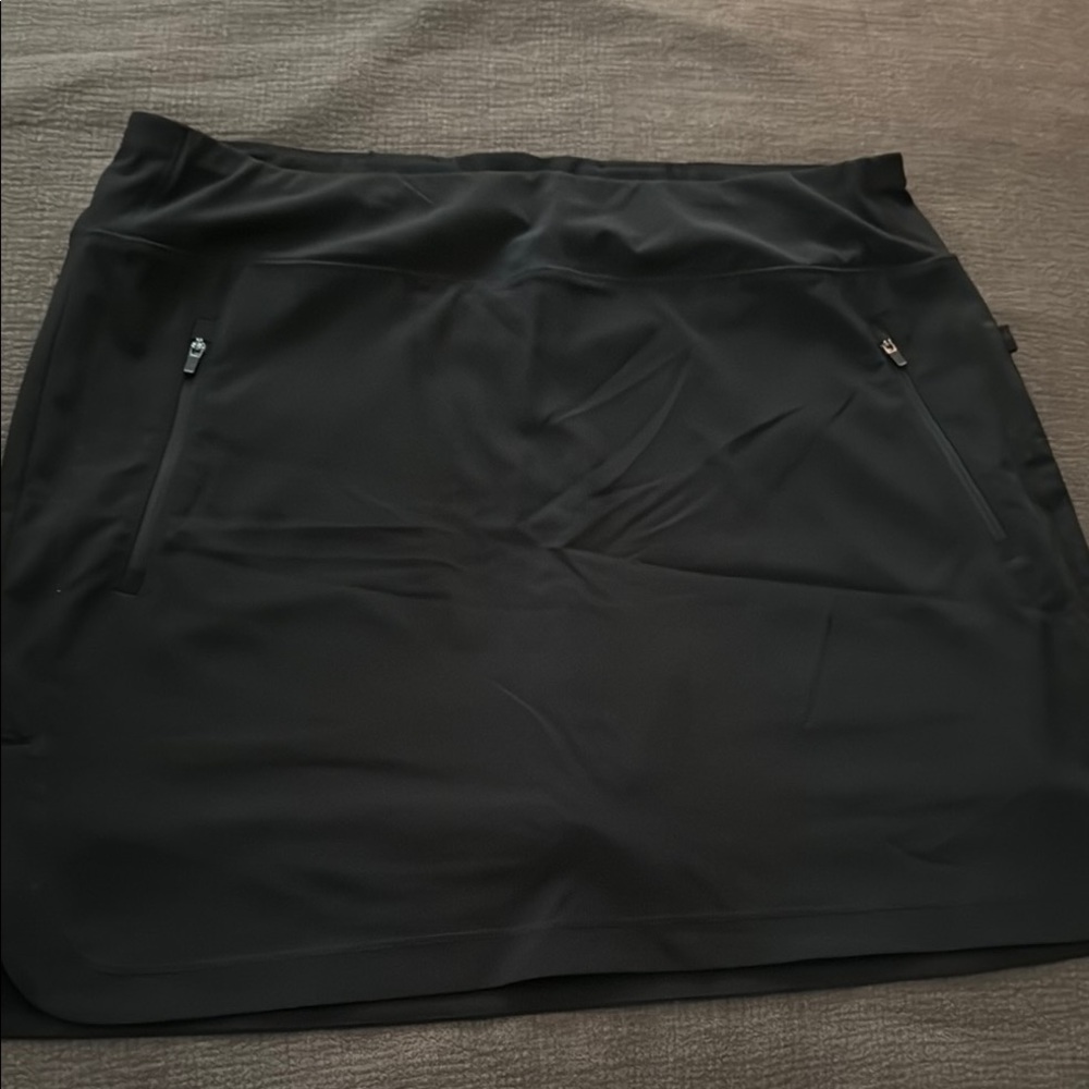 Chico's Black A-Line Mini Skirt Athletic Casual